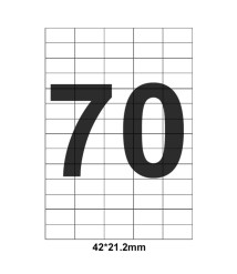 Etichete autoadezive A4, 100 foi, 70 buc, 42*21,2 mm